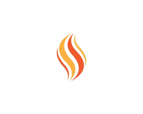 Fuego Llama Logotipo Plantilla Vector Icono Ilustración Diseño — Archivo Imágenes Vectoriales