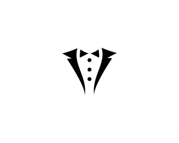 Tuxedo Logo Szablon Wektor Ikona Ilustracja Projekt — Wektor stockowy