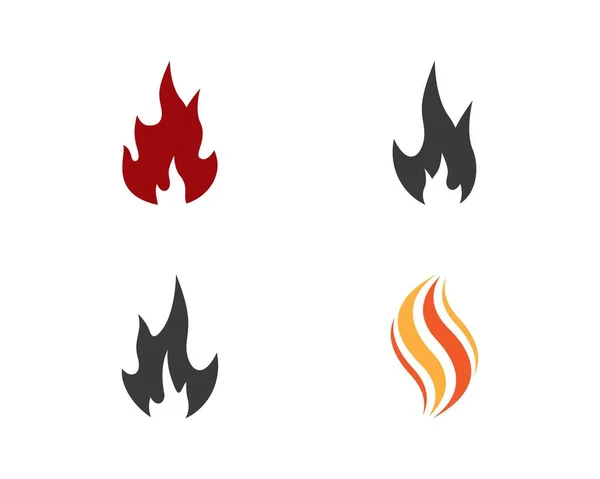 Brandflamma Logotyp Mall Vektor Ikon Illustration Design — Stock vektor