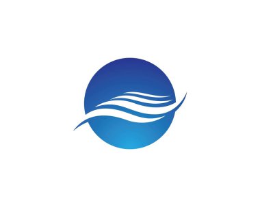 Su Dalgası logo vektör illüstrasyon tasarımı