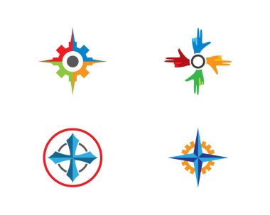 Pusula Logo Şablonu vektör resimleme tasarımı