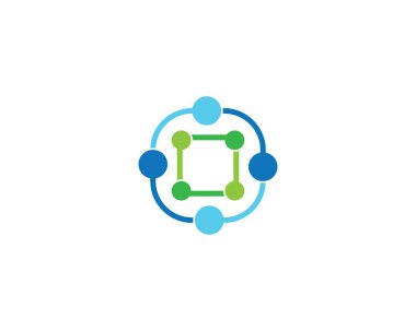 Molekül logo şablonu vektör resimleme tasarımı