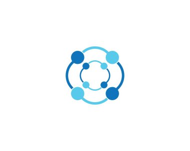 Molekül logo şablonu vektör resimleme tasarımı