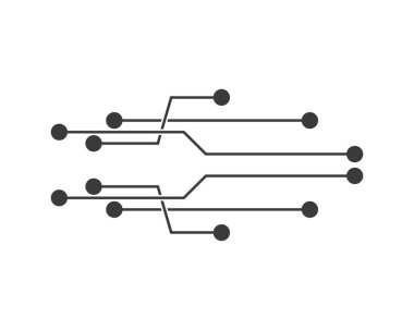 Circuit logo şablon vektör resimleme tasarımı