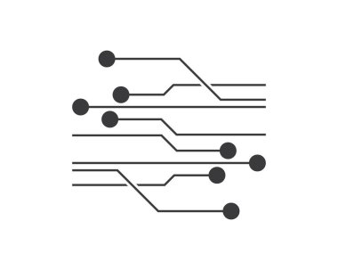 Circuit logo şablon vektör resimleme tasarımı