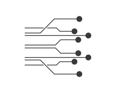 Circuit logo şablon vektör resimleme tasarımı