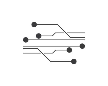 Circuit logo şablon vektör resimleme tasarımı