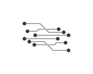 Circuit logo şablon vektör resimleme tasarımı
