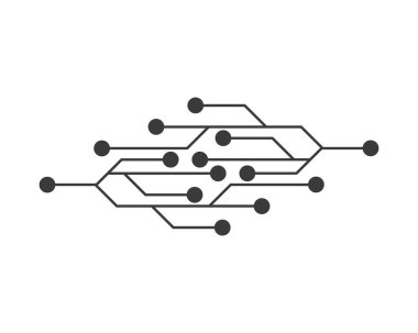 Circuit logo şablon vektör resimleme tasarımı