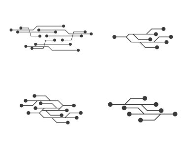 Circuit logo şablon vektör resimleme tasarımı