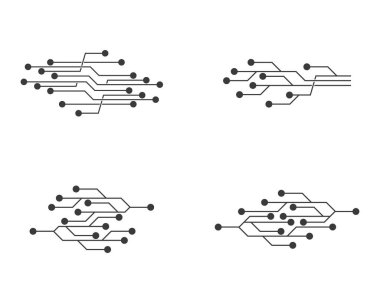 Circuit logo şablon vektör resimleme tasarımı