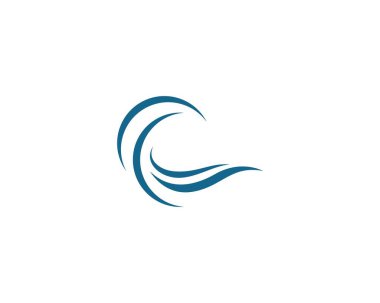 Su Dalgası logo vektör illüstrasyon tasarımı