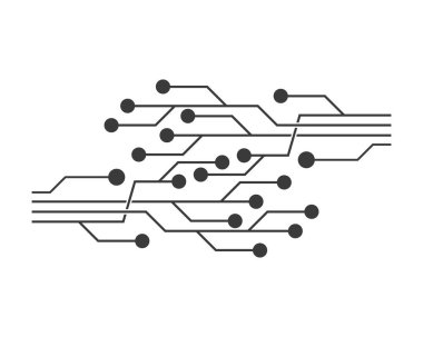 Circuit logo şablon vektör resimleme tasarımı