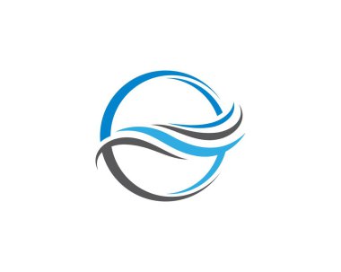 Su Dalgası logo vektör illüstrasyon tasarımı