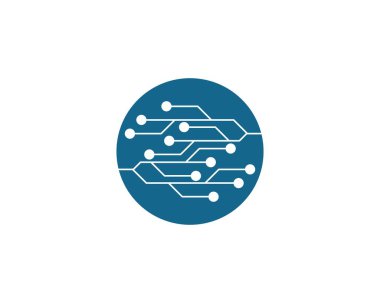 Circuit logo şablon vektör resimleme tasarımı