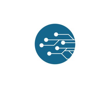 Circuit logo şablon vektör resimleme tasarımı