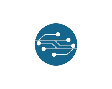 Circuit logo şablon vektör resimleme tasarımı