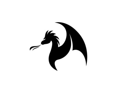 Ejder kafası logo şablonu vektör resimleme