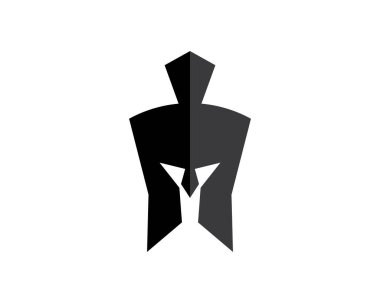 Spartalı miğfer logosu vektör simgesi