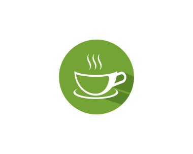 Çay fincanı logo şablonu vektör resimleme tasarımı