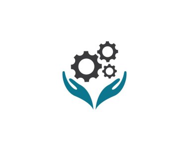 Gear Logo Şablonu vektör çizimi tasarımı