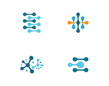 Molekül logo şablonu vektör resimleme tasarımı