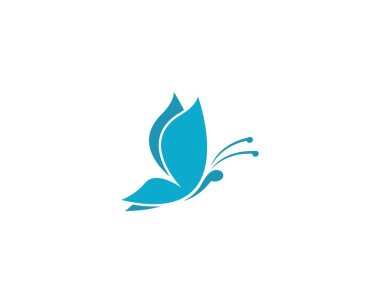 Kelebek logosu vektör ikonu çizimi tasarımı