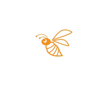 Arı logo vektör illüstrasyonu