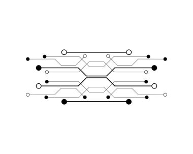 Circuit logo şablon vektör resimleme tasarımı