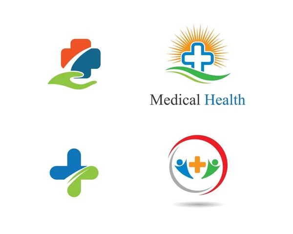 Logo Medico Modello Vettoriale Icona Illustrazione Design — Vettoriale Stock