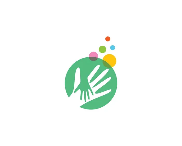 Modèle Logo Entretien Des Mains Icône Vectorielle Busines — Image vectorielle