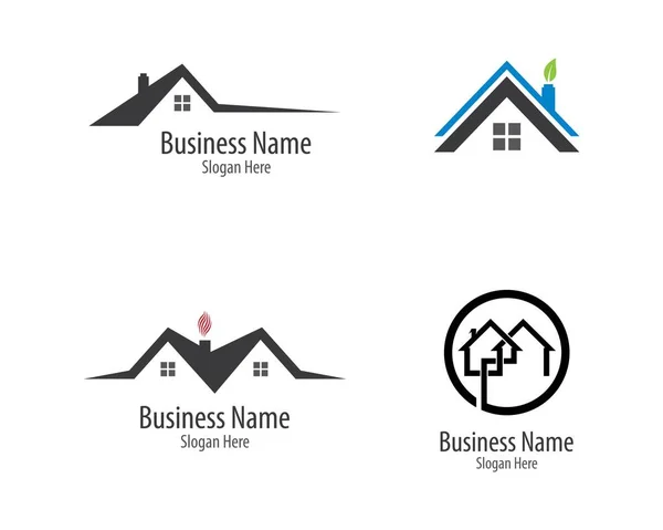 Propriedade Logotipo Modelo Vetor Ícone Ilustração Design —  Vetores de Stock