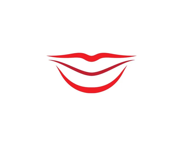 Lippen Logo Vorlage Vektor Symbol Illustration Design — Stockvektor