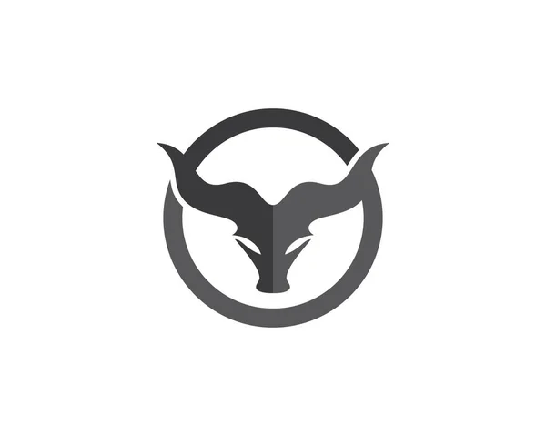 Bull Logo Modello Vettoriale Icona Illustrazione Design — Vettoriale Stock
