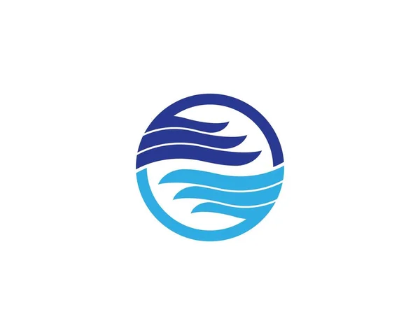 Σχεδιασμός Εικονογράφησης Εικονιδίου Φορέα Λογότυπου Water Wave — Διανυσματικό Αρχείο