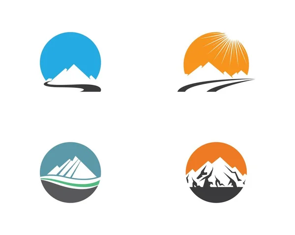 Mountain Logo Szablon Wektor Ikona Ilustracja Projekt — Wektor stockowy