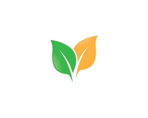 Logotipos Ecología Hoja Verde Naturaleza Elemento Vector Icono — Archivo Imágenes Vectoriales