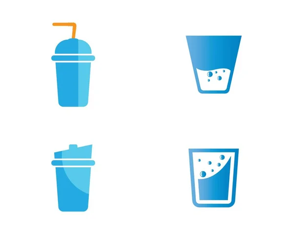 Drinkglazen Vector Illustratie Ontwerp — Stockvector