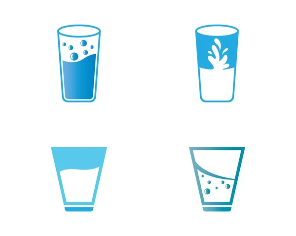 Drinkglazen Vector Illustratie Ontwerp — Stockvector