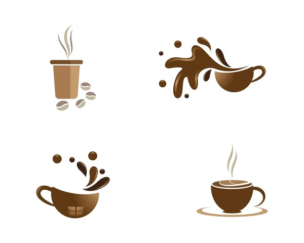 Kaffeetasse Logo Template Vektor Icon Design — Stockvektor