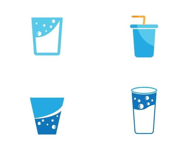 Drinkglazen Vector Illustratie Ontwerp — Stockvector