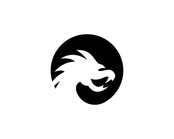 Drachenkopf Logo Vorlage Vektor Symbol Illustration — Stockvektor