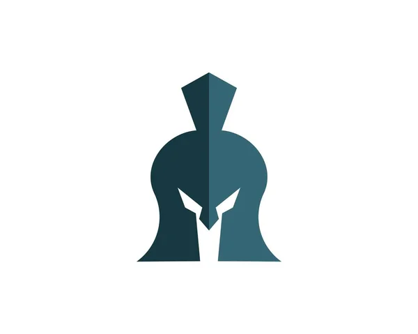 Spartalı Miğfer Logosu Vektör Simgesi — Stok Vektör