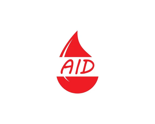 Modelo Logotipo Sangue Ícone Vetor Design Ilustração — Vetor de Stock