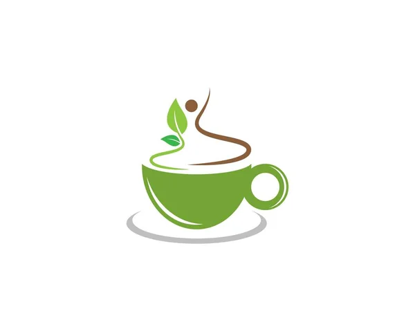 Дизайн Векторной Иконки Логотипа Чашки Чая — стоковый вектор