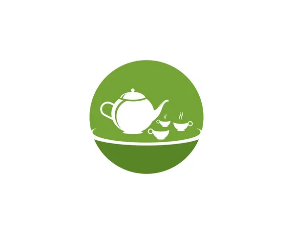 Teetasse Logo Vorlage Vektor Symbol Illustration Design — Stockvektor