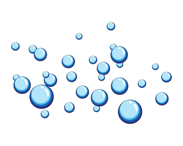 Bubbles Water Vector Pictogram Illustratie — Stockvector