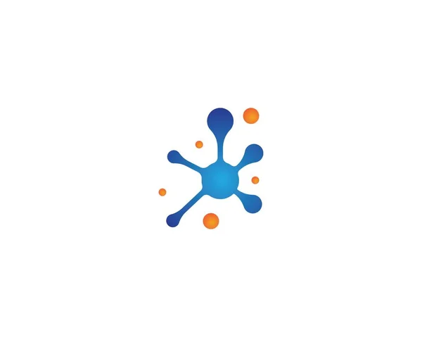 Molecule Logo Plantilla Vector Icono Ilustración Diseño — Vector de stock