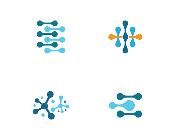 Modèle Logo Molécule Vectoriel Icône Illustration Design — Image vectorielle