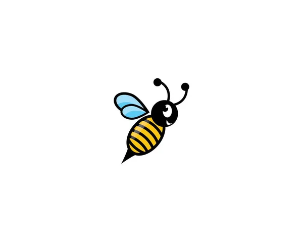 Ilustracja Wektora Logo Pszczoły — Wektor stockowy